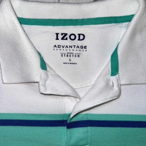 NWOT Men’s Size Large Izod Advantage Performance Natural Stretch Polo Shirt - Picture 2 of 6
